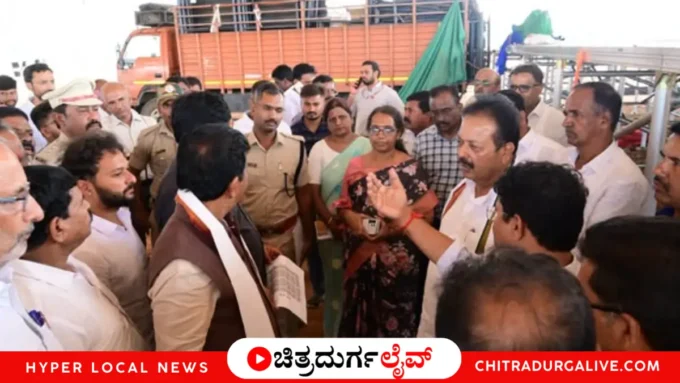 ಭದ್ರಾ ಮೇಲ್ದಂಡೆ ಯೋಜನೆ ಕಾರ್ಯಕ್ರಮದ ಸಿದ್ಧತೆ ಪರಿಶೀಲಿಸಿದ ಸಚಿವ ಚಲುವರಾಯಸ್ವಾಮಿ ಮತ್ತು ಅಧಿಕಾರಿಗಳು