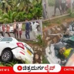 ಚಿತ್ರದುರ್ಗ ಜಿಲ್ಲೆಯ ಹಿರಿಯೂರು ತಾಲೂಕಿನ ಕೆ.ಆರ್ ಹಳ್ಳಿ ಗೇಟ್ ಬಳಿ ಲಾರಿಯ ಟೈರ್ ಬರ್ಸ್ಟ್ ಆಗಿ ಕಾರಿಗೆ ಡಿಕ್ಕಿ ಹೊಡೆದ ಪರಿಣಾಮ ಕೊಪ್ಪಳ ಜಿಲ್ಲೆಯ ಕುಷ್ಟಗಿ ಮೂಲದ ಮೂವರು ಯುವಕರು ದುರ್ಮರಣಕ್ಕೀಡಾಗಿದ್ದಾರೆ.