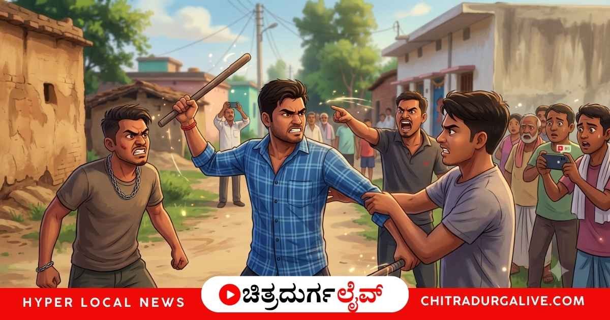 ಚಿತ್ರದುರ್ಗ ತಾಲೂಕಿನ ಬ್ಯಾಲಹಾಳ್‌ನಲ್ಲಿ ವಿದ್ಯಾರ್ಥಿನಿಯರಿಗೆ ಪುಂಡ ಯುವಕರು ಕಿರುಕುಳ ನೀಡುತ್ತಿದ್ದುದನ್ನು ಪ್ರಶ್ನಿಸಿದ ಪ್ರದೀಪ್ (32) ಎಂಬುವರ ಮೇಲೆ ಮಾರಣಾಂತಿಕ ಹಲ್ಲೆ ನಡೆಸಲಾಗಿದೆ. ಆರೋಪಿಗಳು ಮಾರಕಾಸ್ತ್ರ ತೋರಿಸಿ ಬೆದರಿಕೆ ಹಾಕಿರುವ ವಿಡಿಯೋ ಸಾಮಾಜಿಕ ಜಾಲತಾಣಗಳಲ್ಲಿ ವೈರಲ್ ಆಗಿದೆ.